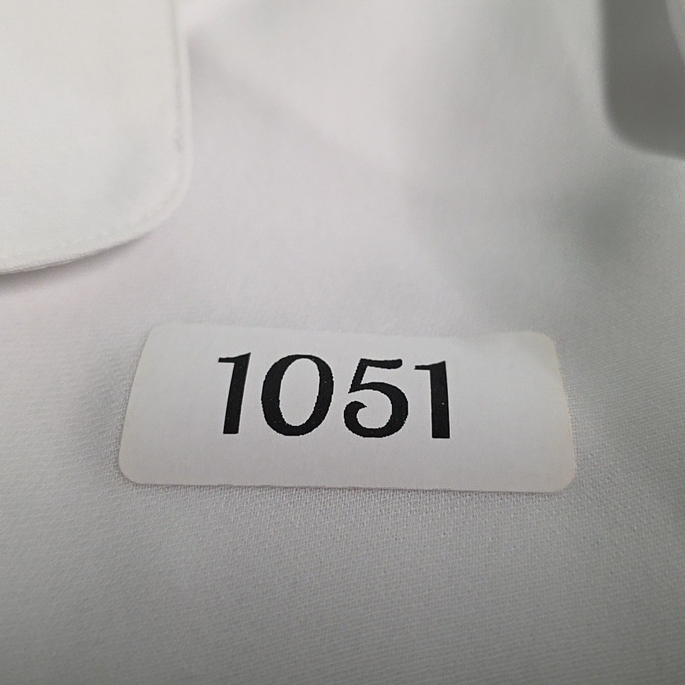 Vintage Liz Baker Button Down Blouse Womens 18 White Short Sleeve Camp Collar - Picture 7 of 7